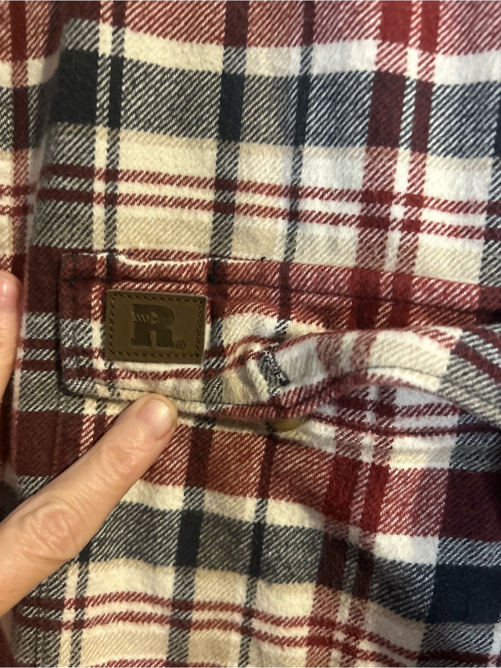 Wrangler Riggs Workwear Plaid Flannel Button Down Work Shirt Men’s Medium - Picture 3 of 14